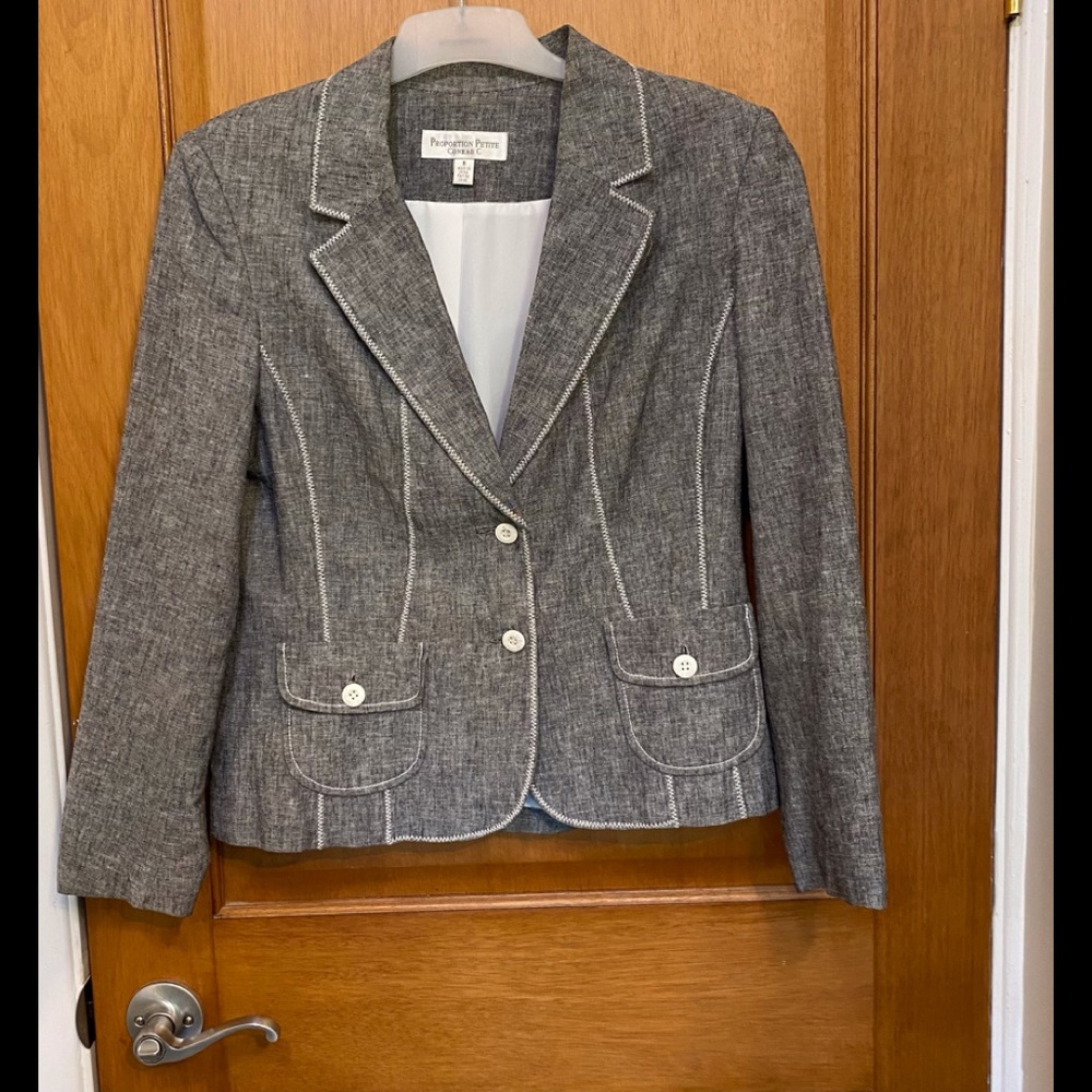 Conrad C Petite Grey Blazer/Jacket